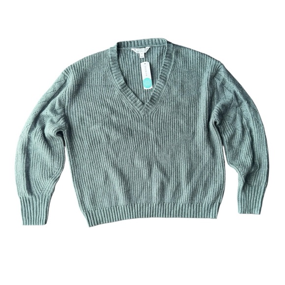 NWT Market & Spruce Sage V-Neck Sweater Size XXL - Picture 2 of 9